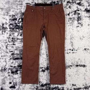 Red Ale Jeans Mens Size 36x30 Rust Straight‎ Leg Micro Corduroy Stretch Casual